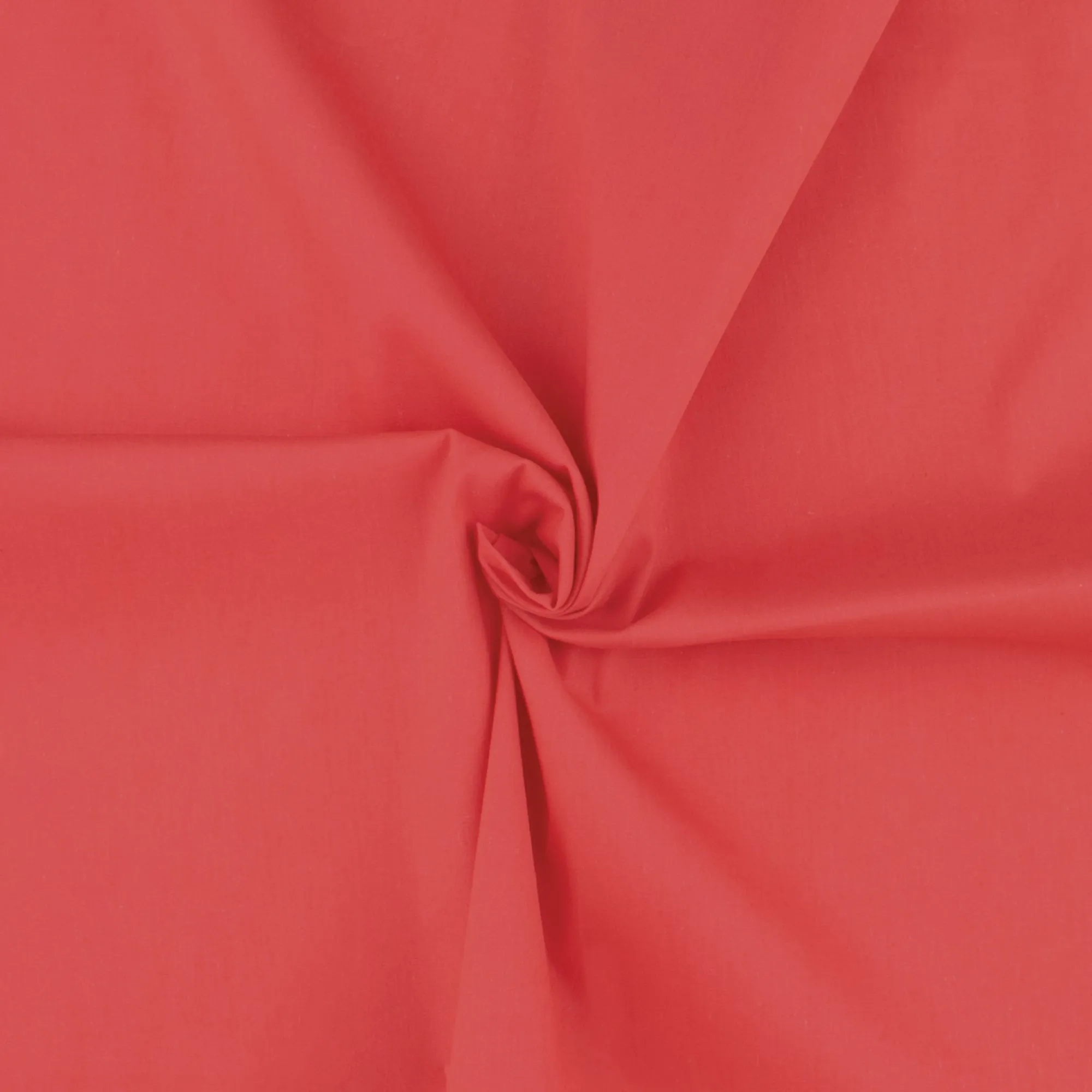 Solid Stretch Poplin - NORA - Coral