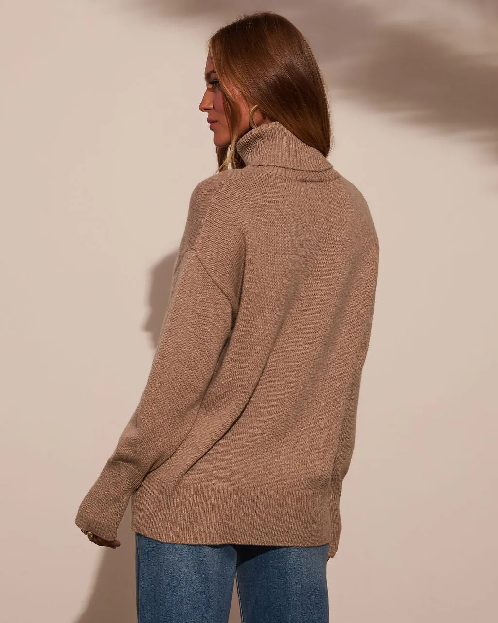 Stay Close Cashmere Blend Turtle Neck Sweater