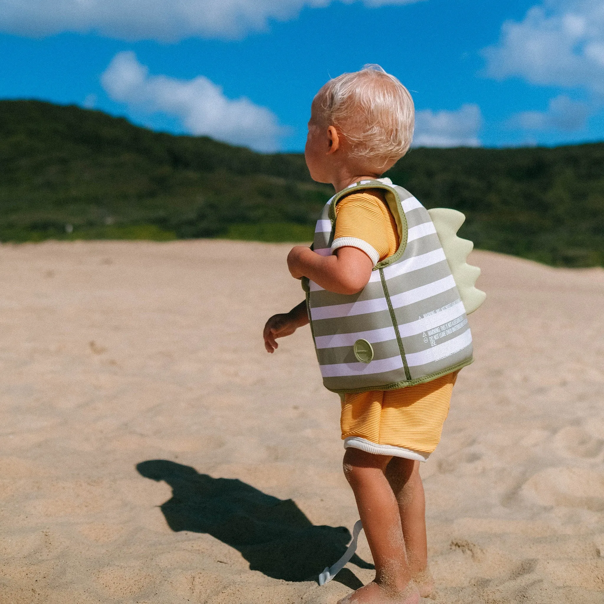 SUNNYLiFE Kids Swim Vest Into The Wild Khaki