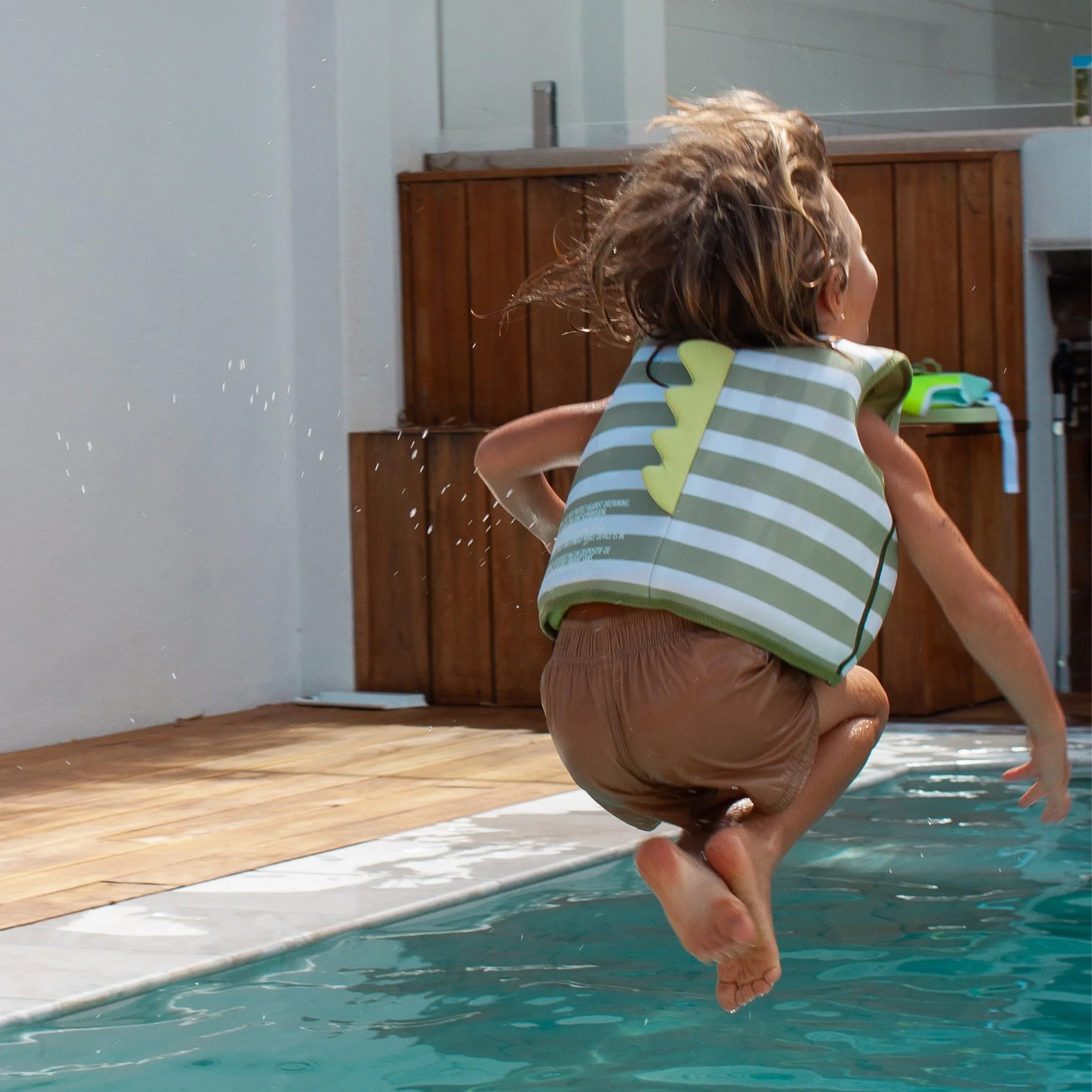 SUNNYLiFE Kids Swim Vest Into The Wild Khaki