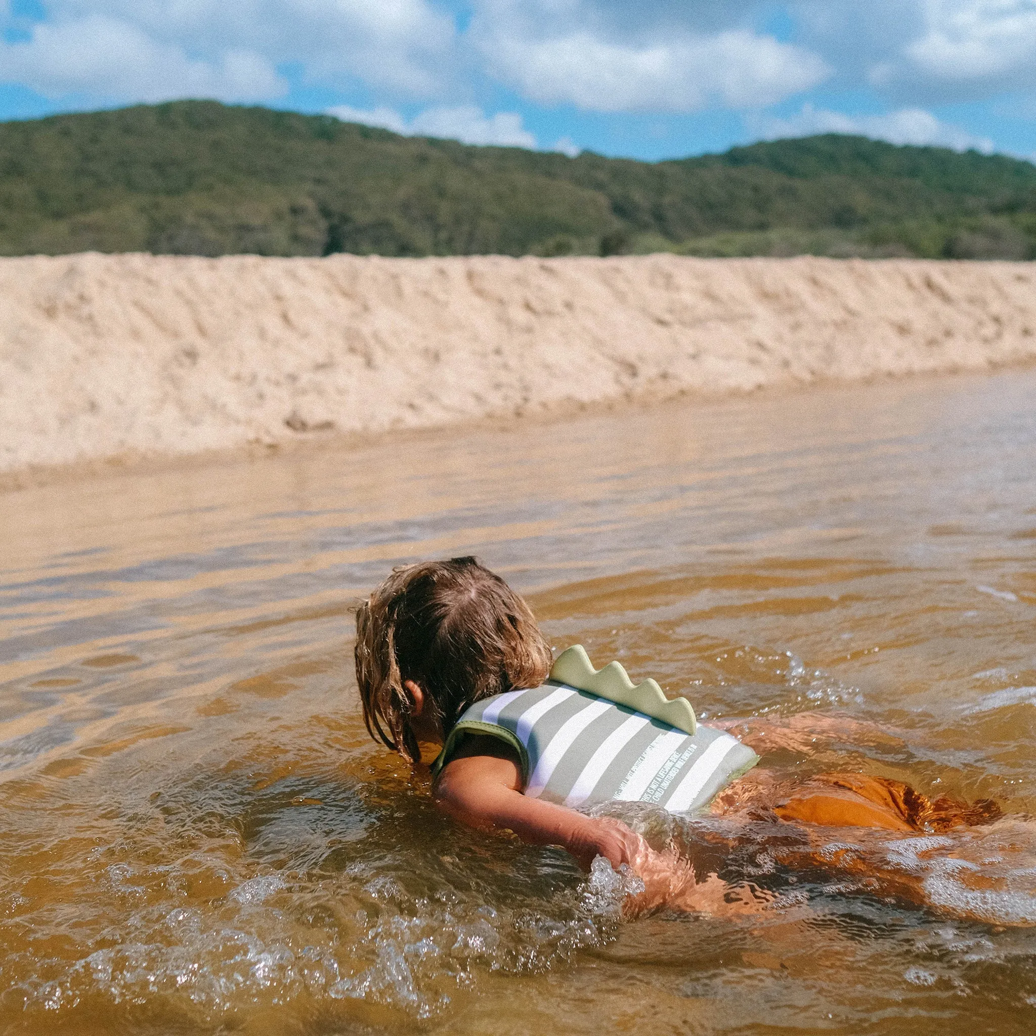 SUNNYLiFE Kids Swim Vest Into The Wild Khaki