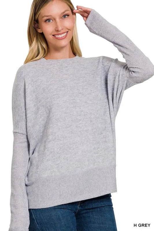 The 1 we LUV MELANGE HACCI DOLMAN SLEEVE SWEATER