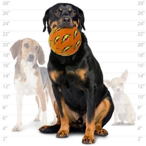 Tuffy Dog Toys - VIP Products - Mighty Ball - Large Orange, Squeaky Dog Toy, No Stuffing