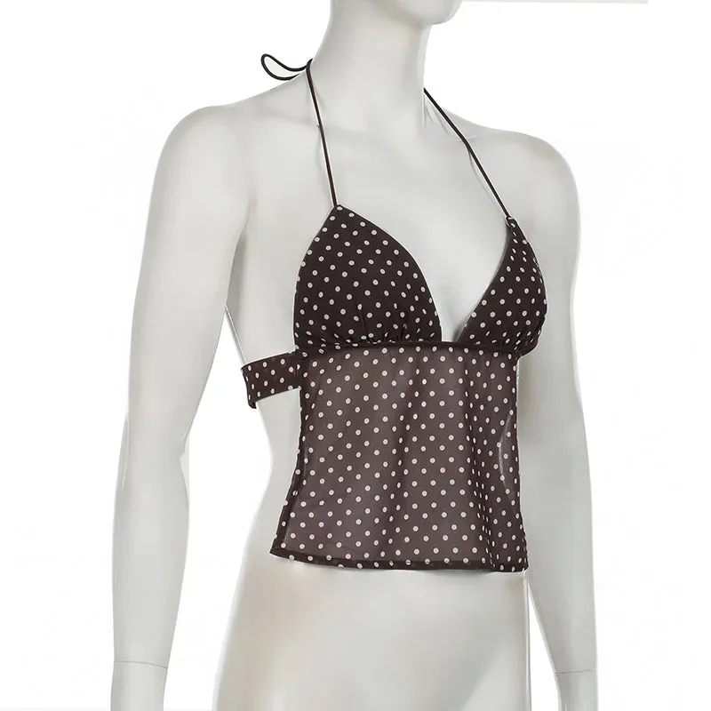 Willa Polka-Dot Backless Top