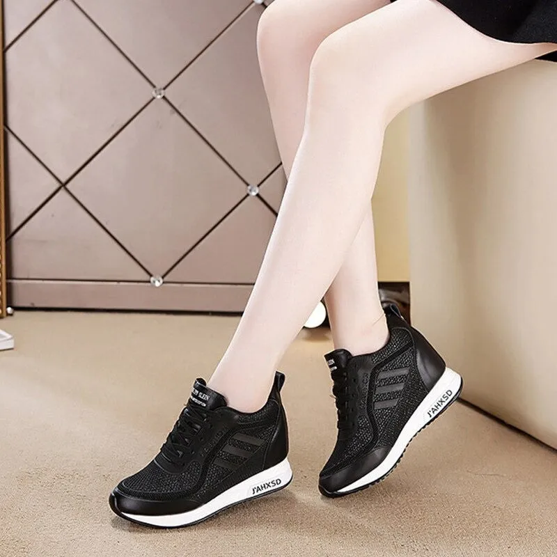 Winter Women Unique High Top Design Arch Support Comfortable Shoes Height Increase Slip Resistant