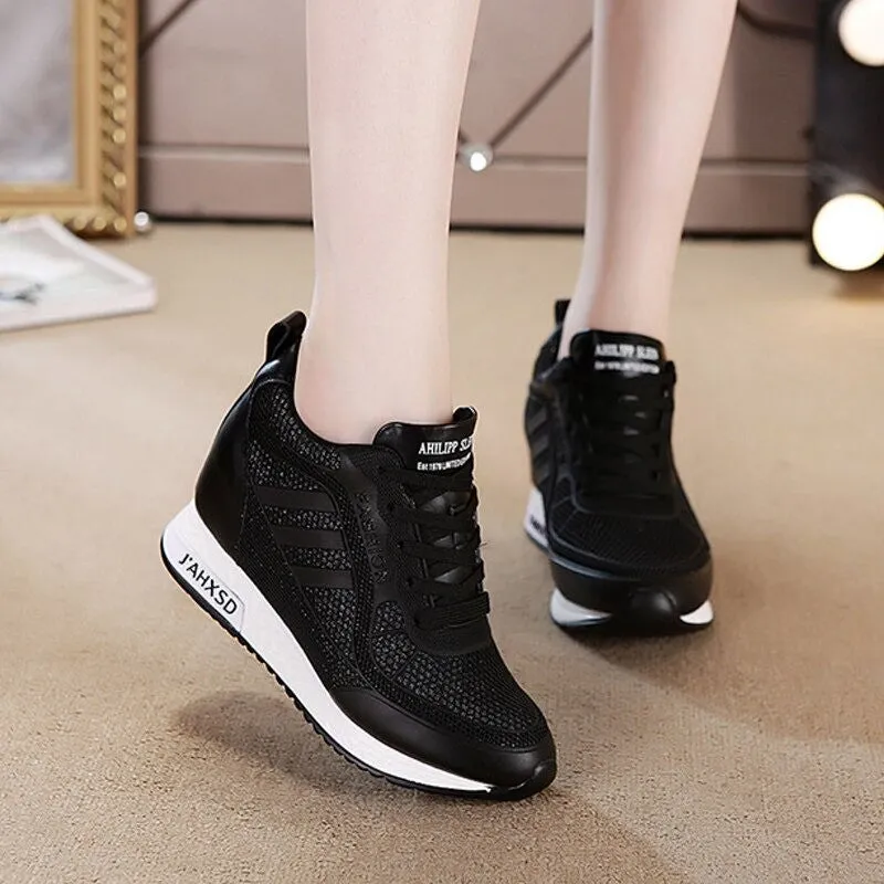 Winter Women Unique High Top Design Arch Support Comfortable Shoes Height Increase Slip Resistant